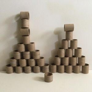 Cardboard Cylinders, Tubes, Beads for Craft Art Supplies; Paintable; 3 sizes